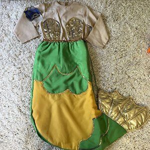 Girls Mermaid Costume Medium 8-10 with Hair Comb Ariel Modest Clam Shell Tail
